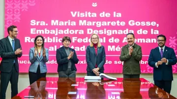 Delfina Gómez estrecha cooperación económica con Alemania