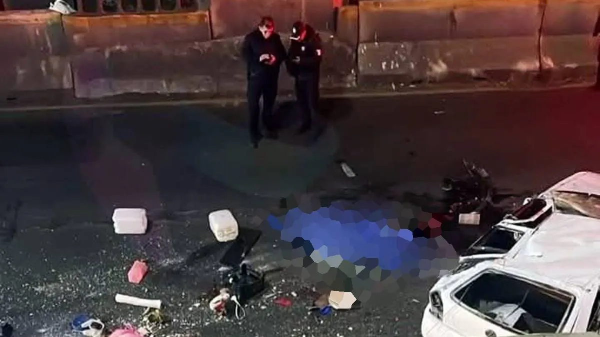 Choque en carriles centrales del Periférico, en Naucalpan; un fallecido