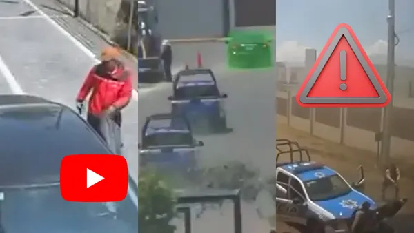 Una persecución de película en Metepec terminó con la detención de cuatro presuntos ladrones; el video se hizo viral en redes.