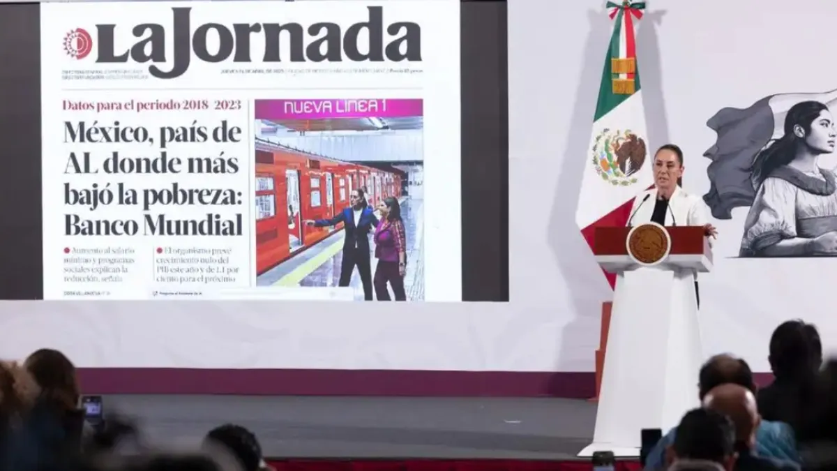 La presidenta Claudia Sheinbaum resaltó el más reciente reporte del Banco Mundial donde destaca que México es líder en reducción de pobreza.