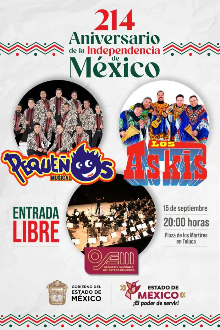 Grito de Independencia 2024 en Toluca: ¿Qué artistas se presentarán?
