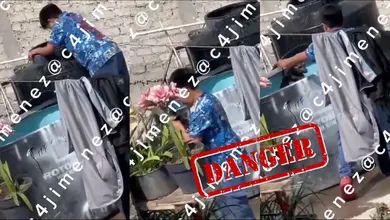 Imágenes muestran presunto caso de violencia animal en CDMX, donde un menor maltrata a un perro en una azotea.