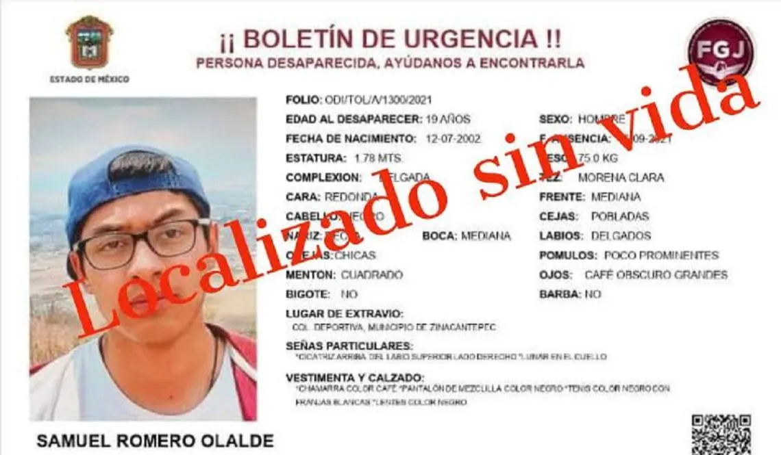67 hombres reportados como desaparecidos en Edomex han sido encontrados sin vida