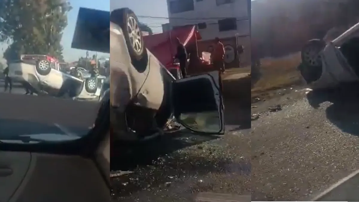 [VIDEO] Volcadura provoca caos vial en la Lechería-Texcoco, dirección Ecatepec