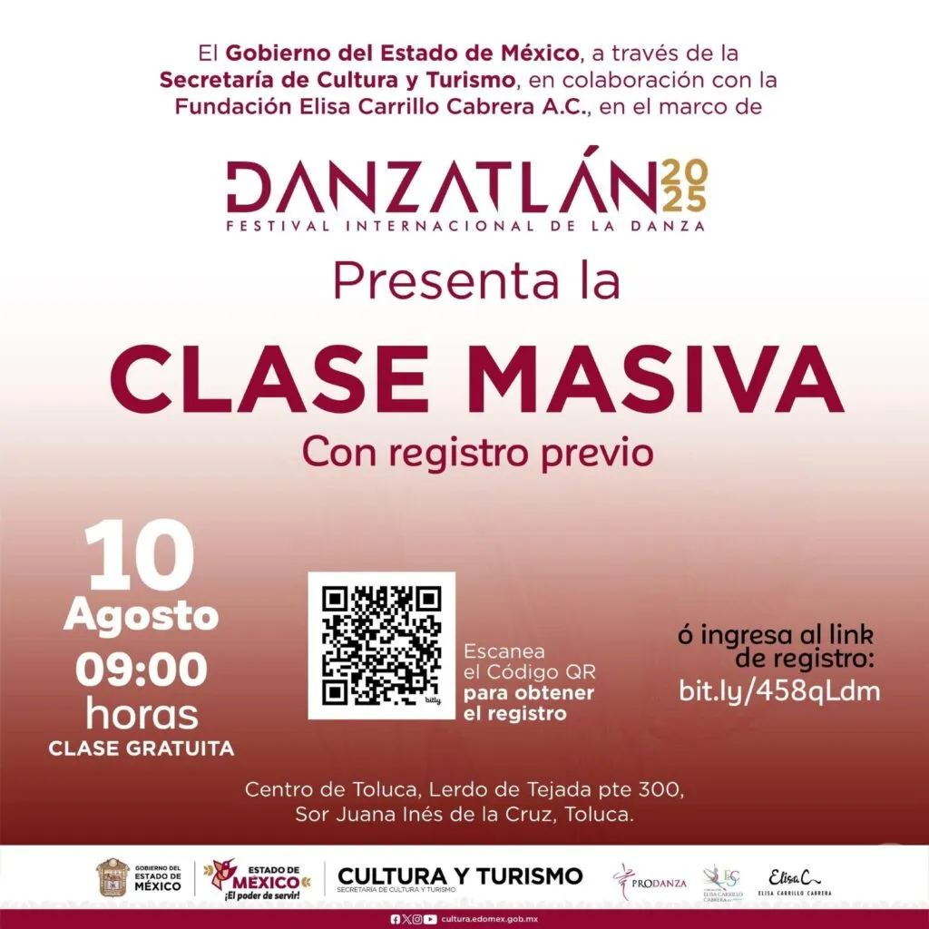 Toluca lista para la clase masiva de Ballet con Elisa Carrillo
