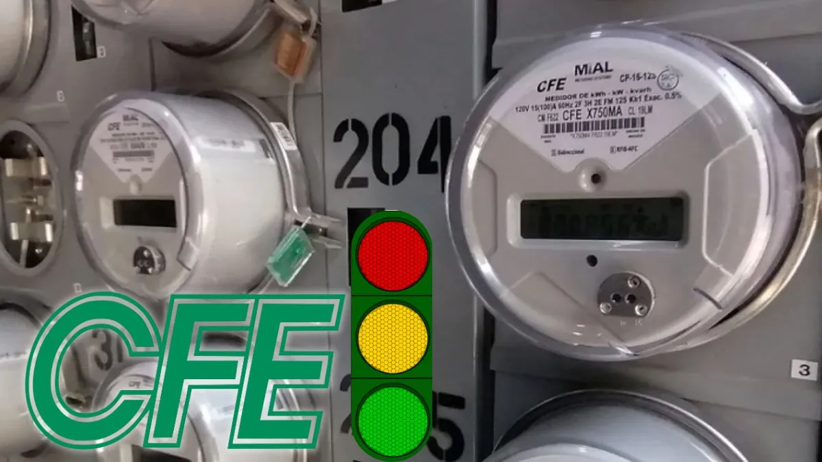 ¿Qué significa el color en el medidor de luz de la CFE?