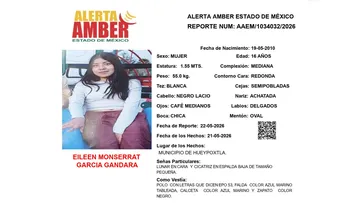 Alerta Amber: Se busca a Eileen Monserrat García Gandara, desaparecida en Hueypoxtla