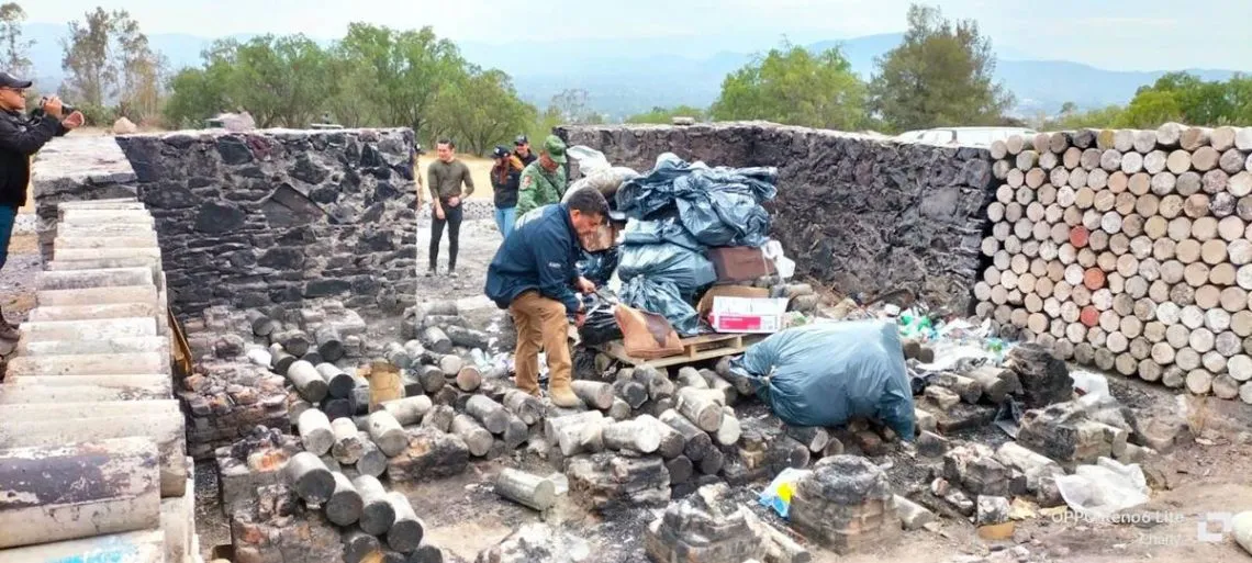 Teotihuacán: Incineran más de 135 kilos de droga en campo militar