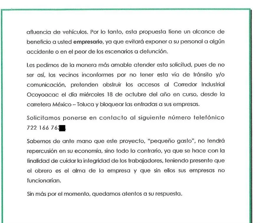 Ocoyoacac: Pobladores de San Pedro Cholula realizan bloqueo