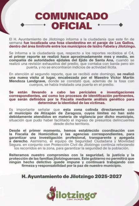 Tras hallazgo de fosas clandestinas, vecinos de Zona Esmeralda exigen seguridad