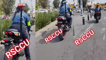 Policías de Chalco circulan sin placas y sin casco, denuncian vecinos [VIDEO]