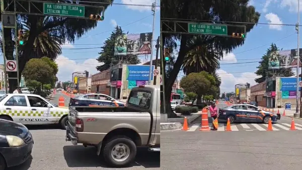 Isidro Fabela Toluca en caos vial por trabajos de señalización