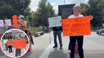 Protestan en Toluca familiares de otro grupo de funcionarios detenidos por venta de plazas docentes