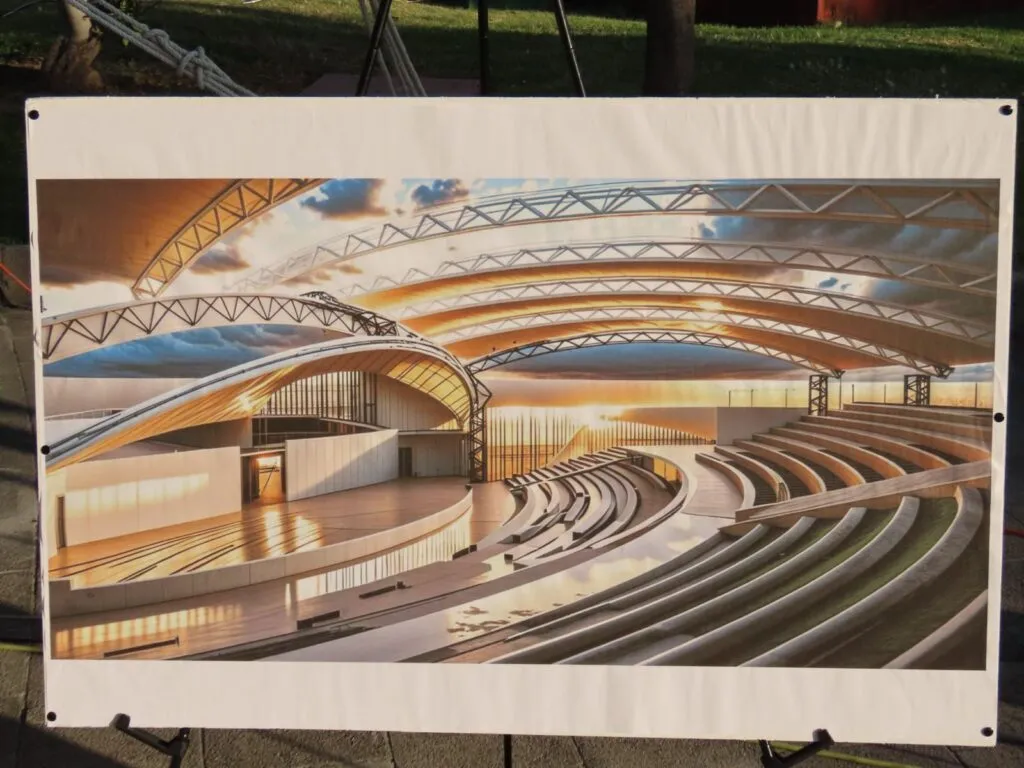 La gobernadora Delfina Gómez Álvarez dio el banderazo de inicio de obra de teatro al aire libre de Texcoco