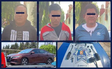 Detenidos tres sujetos por robo de autopartes en Toluca
