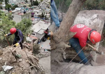 Protección Civil de Tlalnepantla vigila las laderas dónde habitan familias