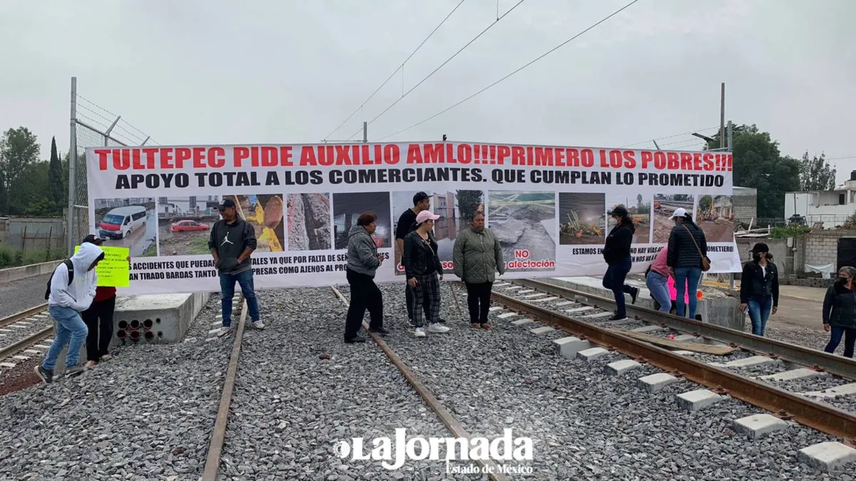 Tultepec: Pobladores suspenden obras del Tren Suburbano al AIFA