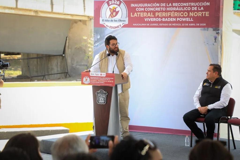 Naucalpan y Edomex inauguran tramo de concreto hidráulico en Periférico Norte: Obra histórica de 115 mdp