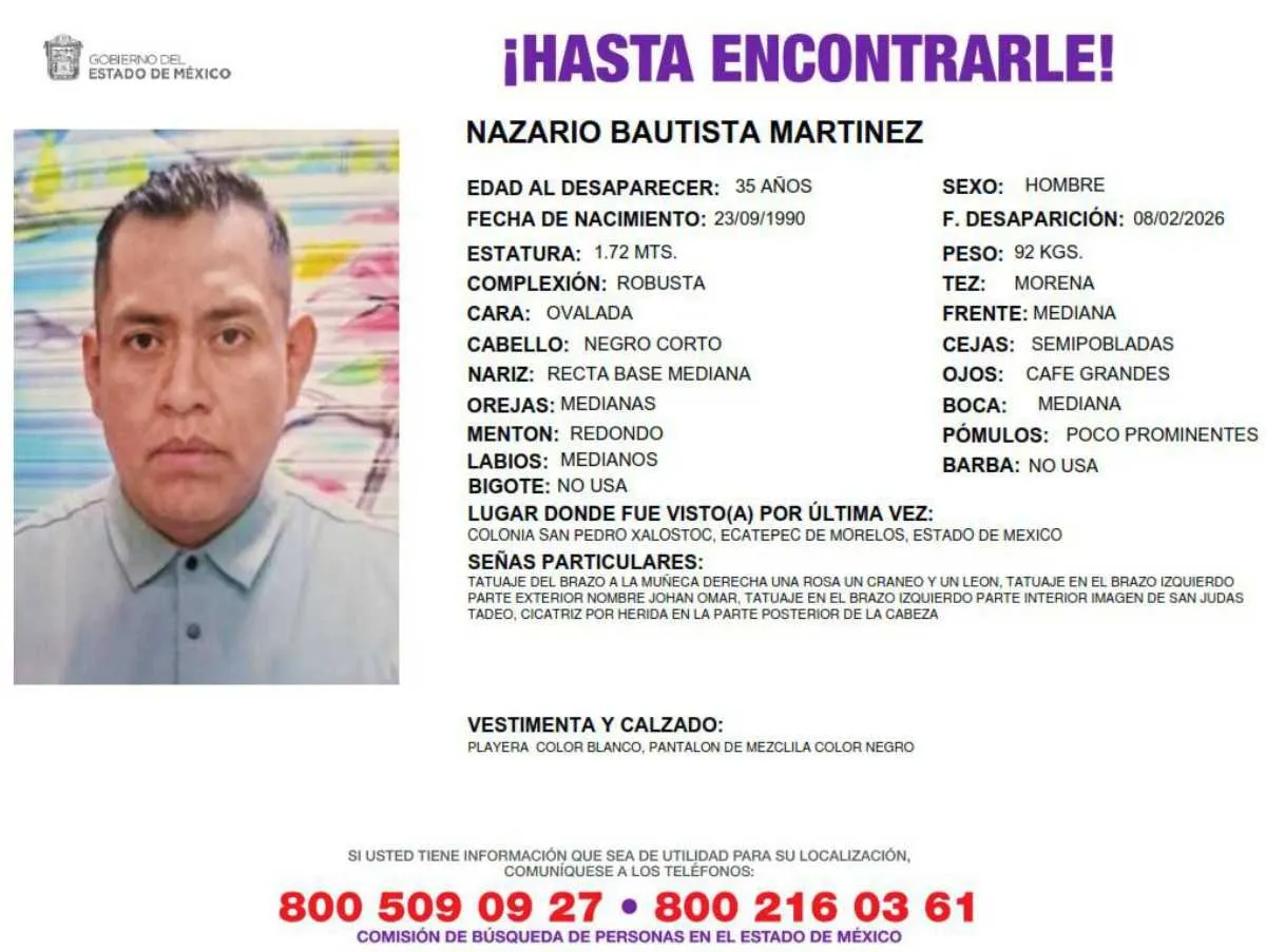 En Ecatepec buscan a hombre que presuntamente escapó de un anexo