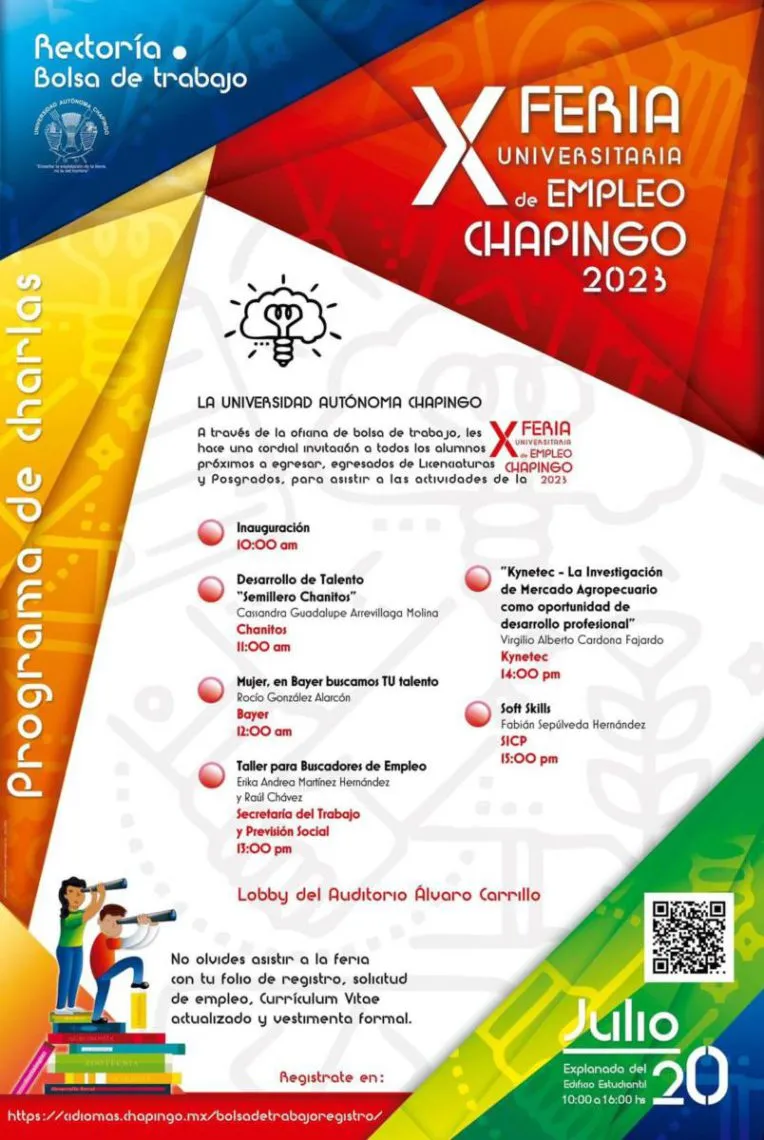Realizarán a Feria Universitaria del Empleo en Chapingo