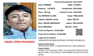 Alerta Amber Edomex: Buscan a David López Pichardo, desaparecido en Mexicaltzingo