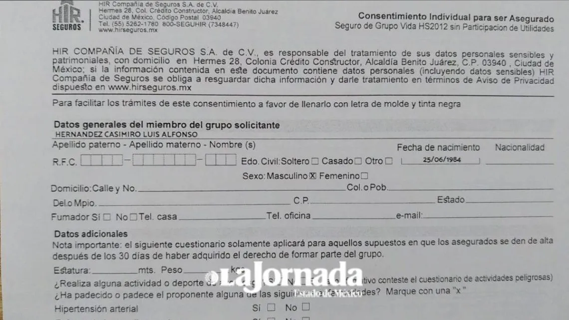 Toluca: piden a trabajadores firmar un Consentimiento Individual para ser Asegurados pero con aportaciones en blanco
