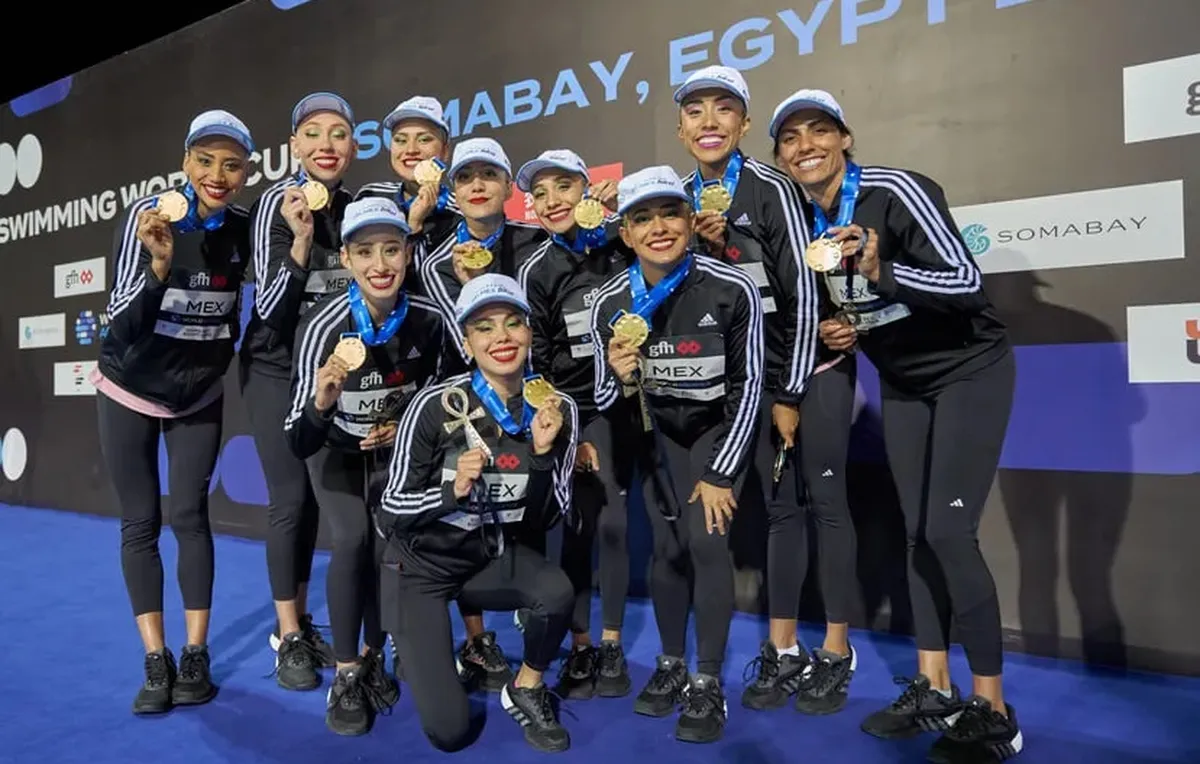 La Selección Mexicana de nado artístico o sincronizado, regresó a sus entrenamientos, luego de colgarse 3 oros y 1 bronce en el mundial de la especialidad. Foto: World Aquatics