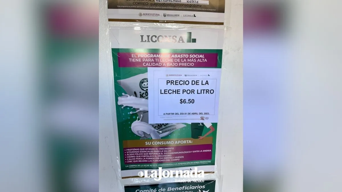 Alza de precio a leche Liconsa sorprende a mexiquenses