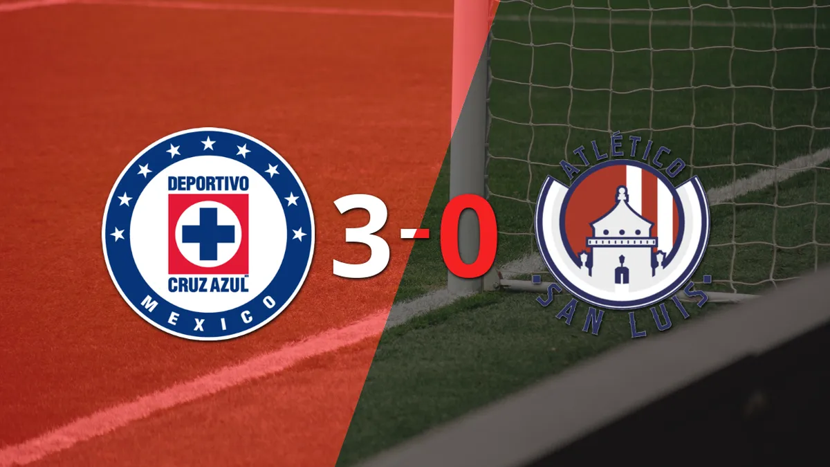 Cruz Azul golea 3-0 a Atl. de San Luis y Ángel Sepúlveda firma doblete