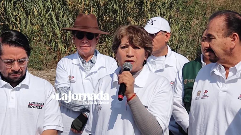 Delfina Gómez supervisa limpieza de la Presa Ángulo para evitar afectaciones a 50 mil personas