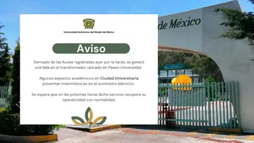 UAEMéx aclara que la falta de luz se debe a los daños tras las fuertes lluvias registradas