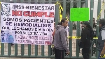 Pacientes renales de Neza cierran Hospital Gustavo Baz