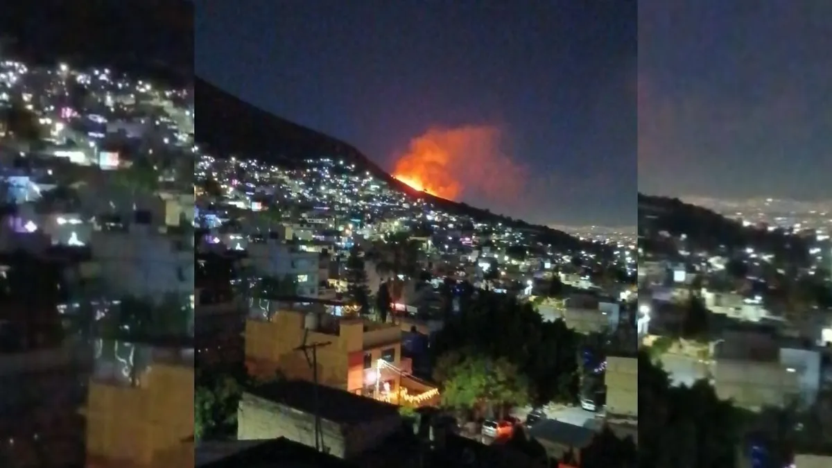 Edomex: Reportan incendio en el Cerro del Chiquihuite