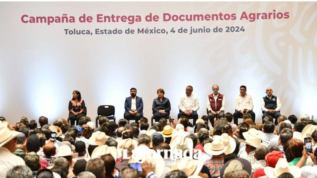 Tras 30 años de retraso, la entrega de documentos agrarios avanza en Edomex: Delfina Gómez
