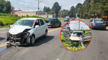 Seis lesionados tras fuerte choque en la carretera México-Cuautla