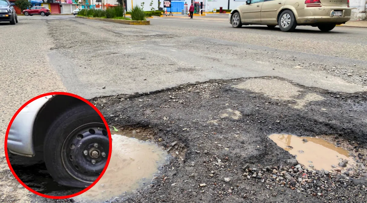 Lluvias y baches pegan al bolsillo de automovilistas en Toluca: hasta 3 mil pesos en reparaciones