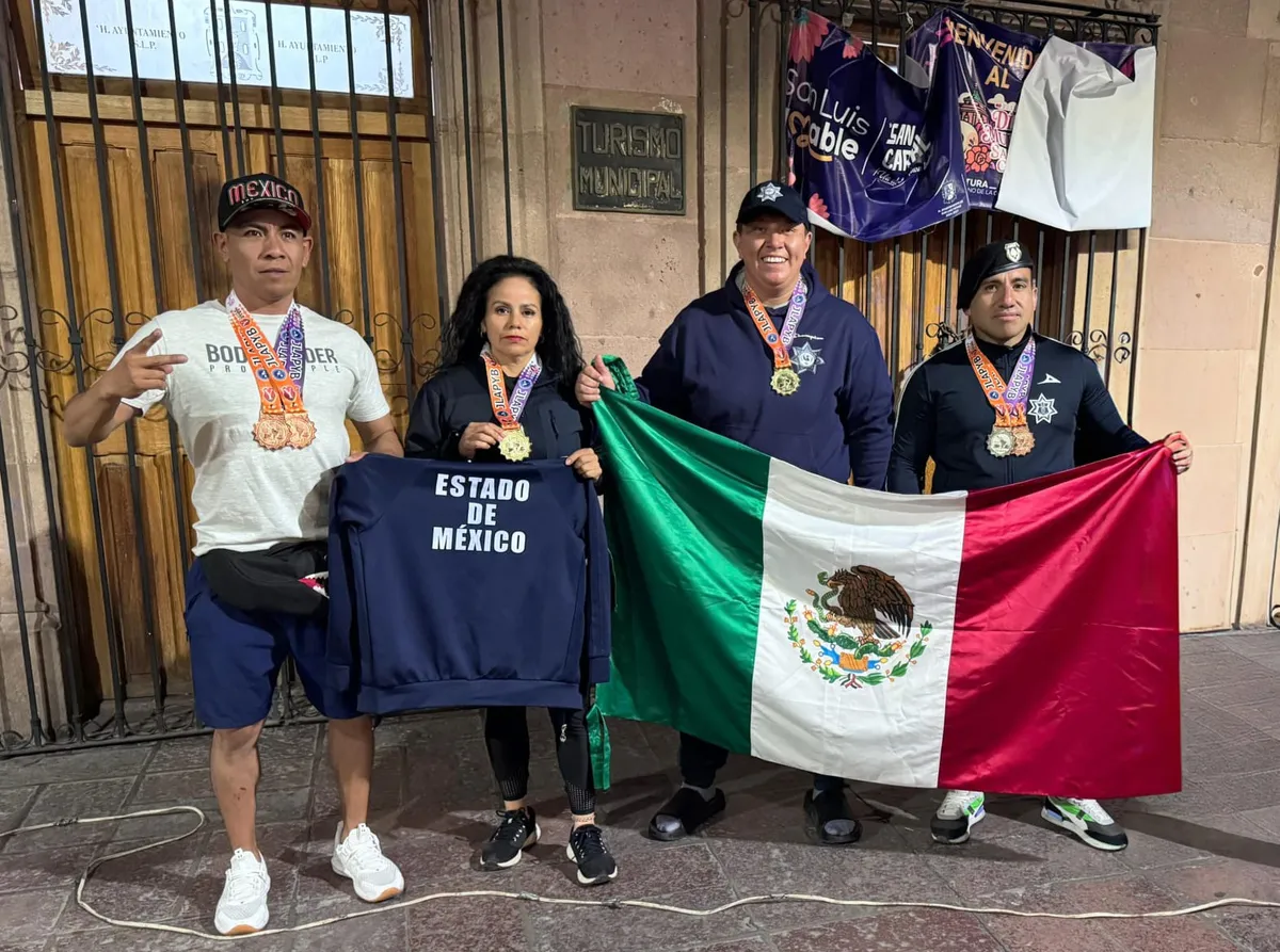 Policías mexiquenses ganan 19 medallas en los Juegos Latinoamericanos 2025