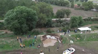 Construirán gaviones en el río Papalotla para prevenir nuevos desbordamientos