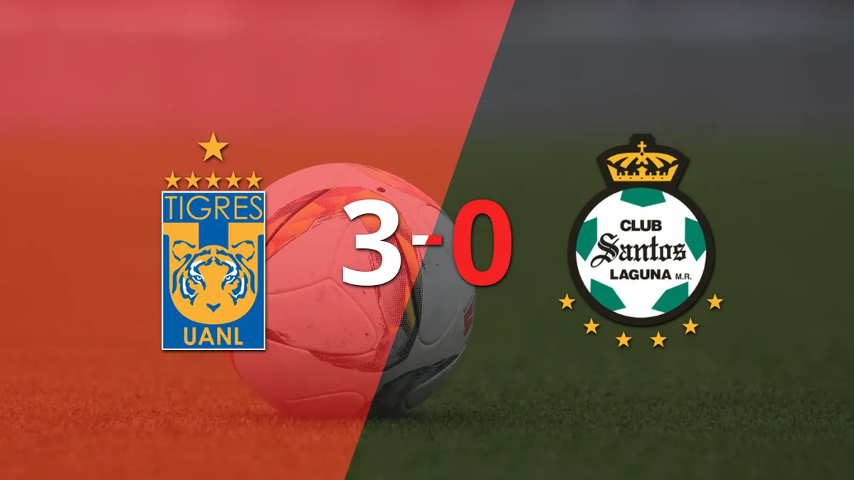 Tigres fue imparable y goleó 3 a 0