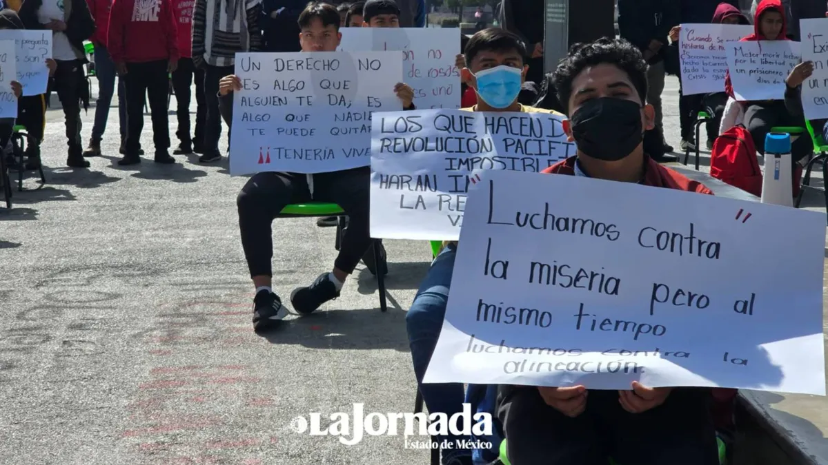 Estudiantes de Tenería anuncian huelga de hambre, exigen se atiendan sus demandas
