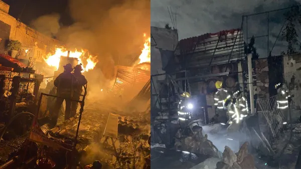 Bomberos de Chimalhuacán apagan incendio y rescatan tortugas
