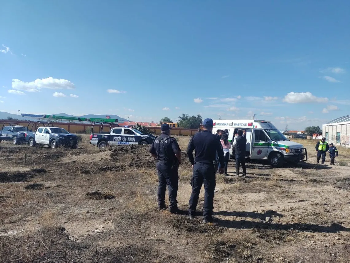 Cae globo aerostático en atarrizaje forzoso por mal tiempo en Teotihuacán