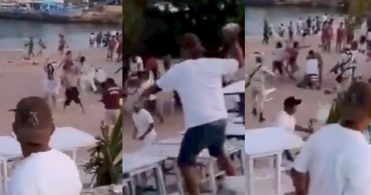 VIDEO: A palos y pedradas, arman campal en Acapulco por no pagar la cuenta