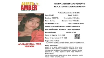 Alerta Amber: Se busca a Aylin Aquetzali Tapia Valencia, desaparecida en Toluca