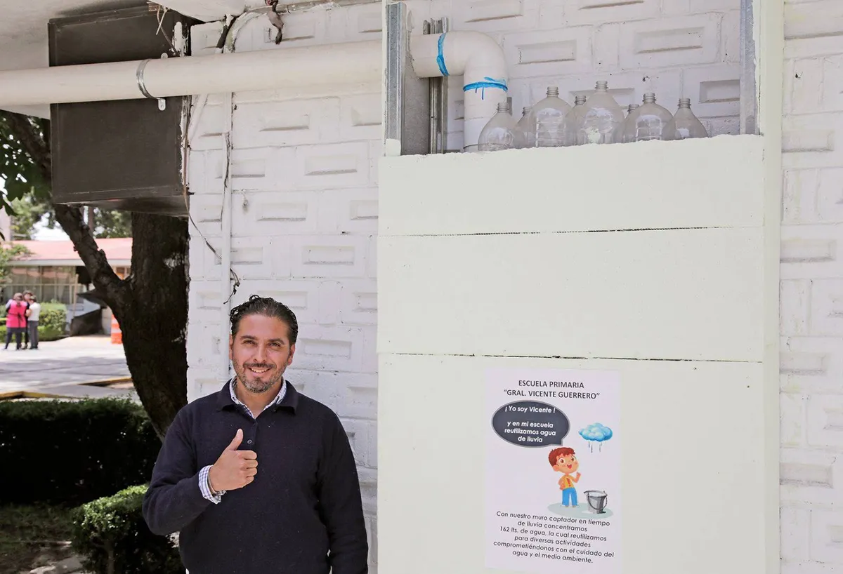 Mexiquenses crean “ECO-Muro”, un novedoso sistema de captación de agua pluvial