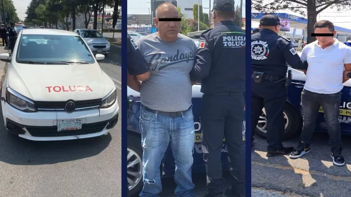 Detienen a dos presuntos asaltantes en Toluca