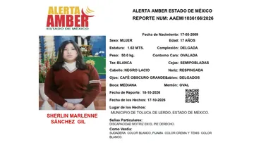 Alerta Amber: Se busca a Sherlin Marlenne Sánchez Gil, desaparecida en Toluca