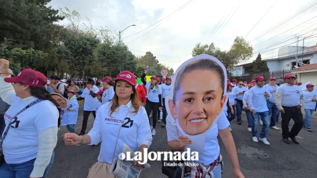 Organización Proyecto 21 marcha en respaldo a Claudia Sheinbaum, Delfina Gómez y Ricardo Moreno
