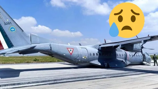Avión del ejército se accidenta en el AIFA