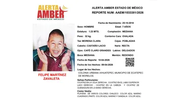 Alerta Amber: Se busca a Felipe Martínez Zavaleta, desaparecido en Ecatepec